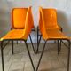 Chaises vintage orange