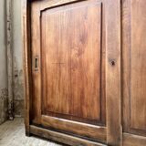 XL oak workshop sideboard with sliding doors from 1900