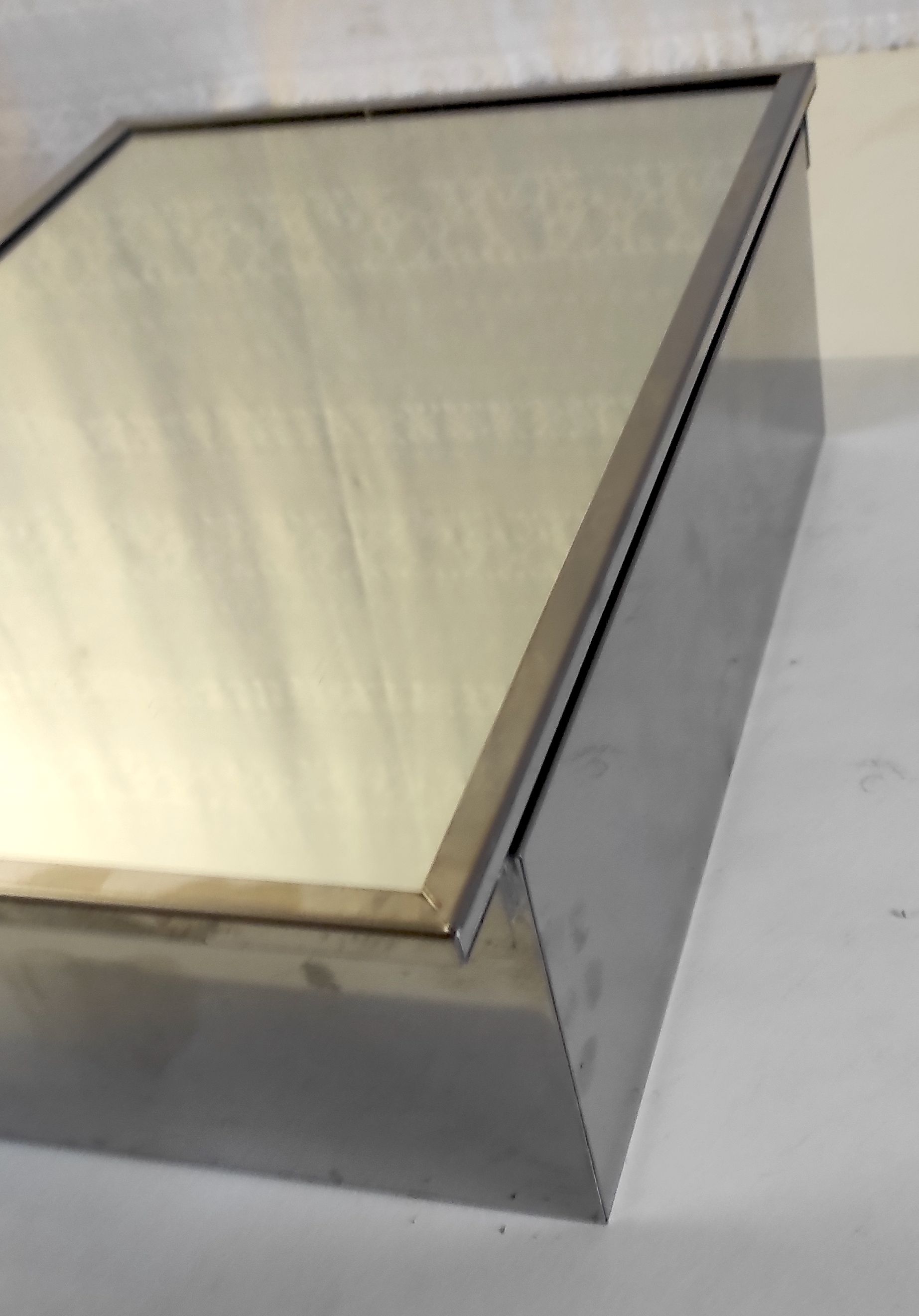 Chrome metal wall toilet cabinet – 70s/80s