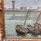 Painting signed henry roose - marine oil hunting basin blankenberge belgium