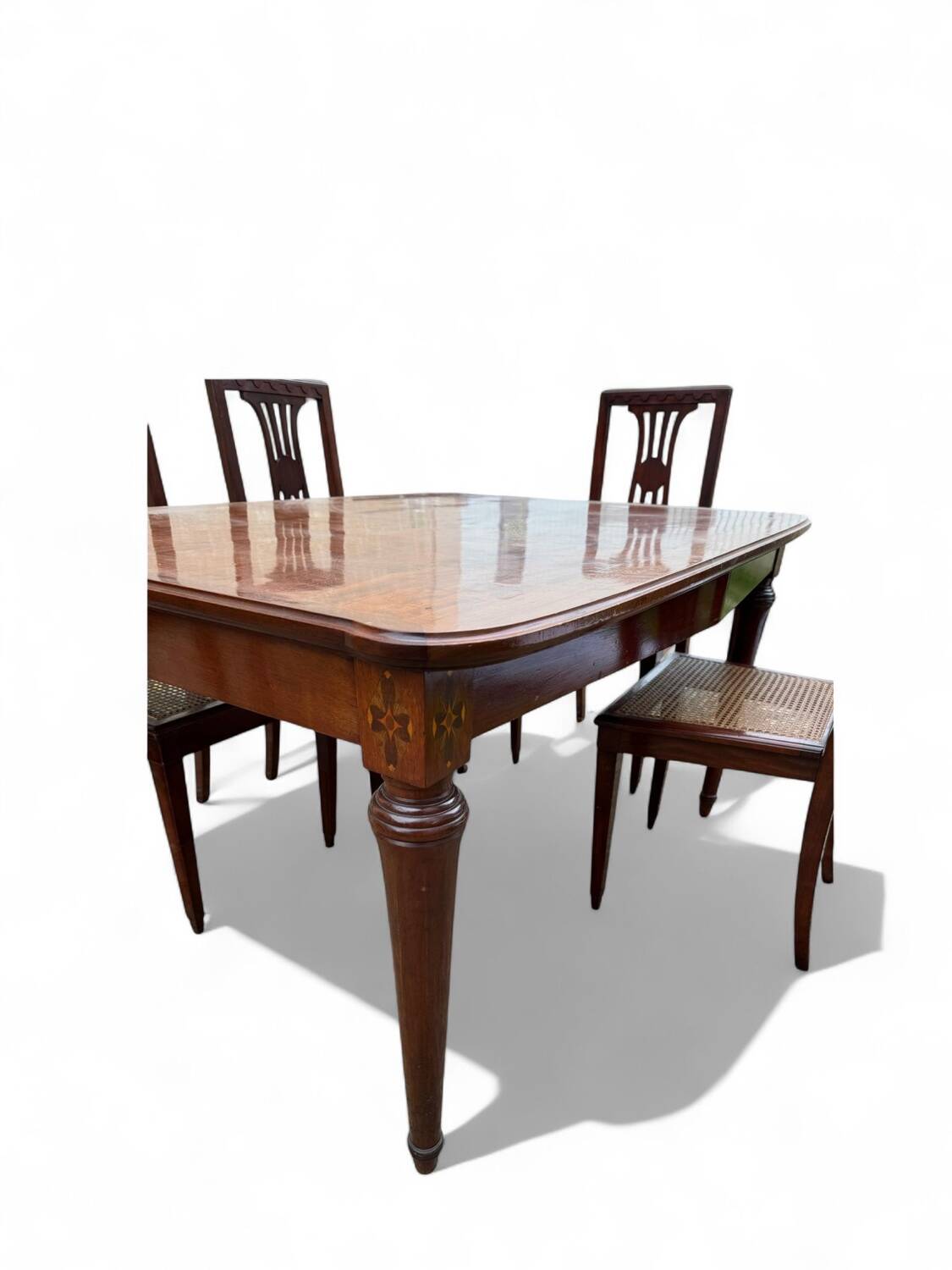 Beautiful Art Deco set Table + 4 chairs