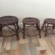 1960s plant holders series in rattan