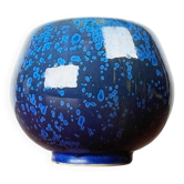 Vase de poterie d'atelier allemand bleu moderne du milieu du siècle par Werner et Annemarie Schmidt-Tummeley pour Juist Keramik, 1960s