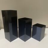 3 vases anthracite bleu
