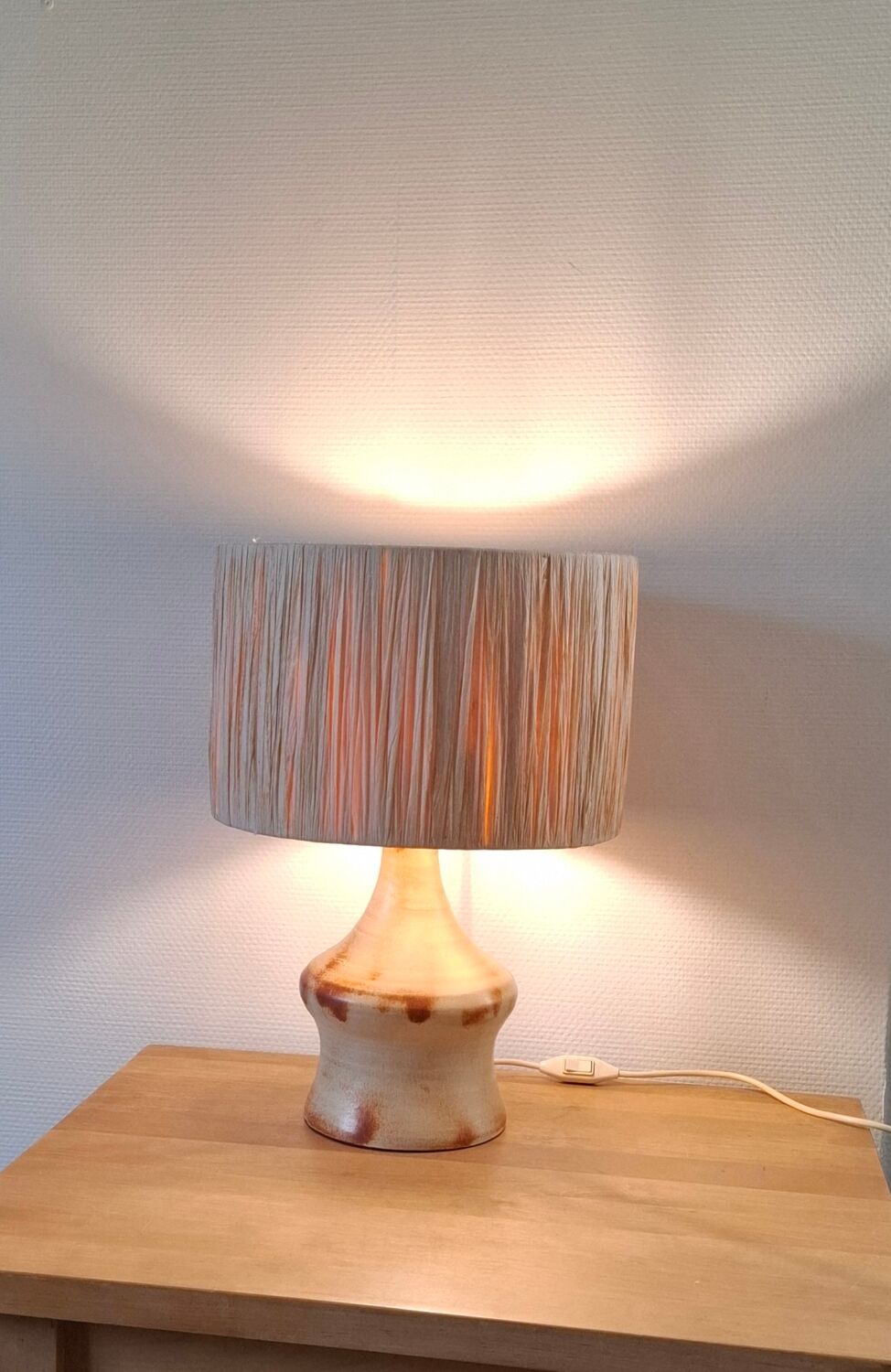 Vintage signed ceramic lamp