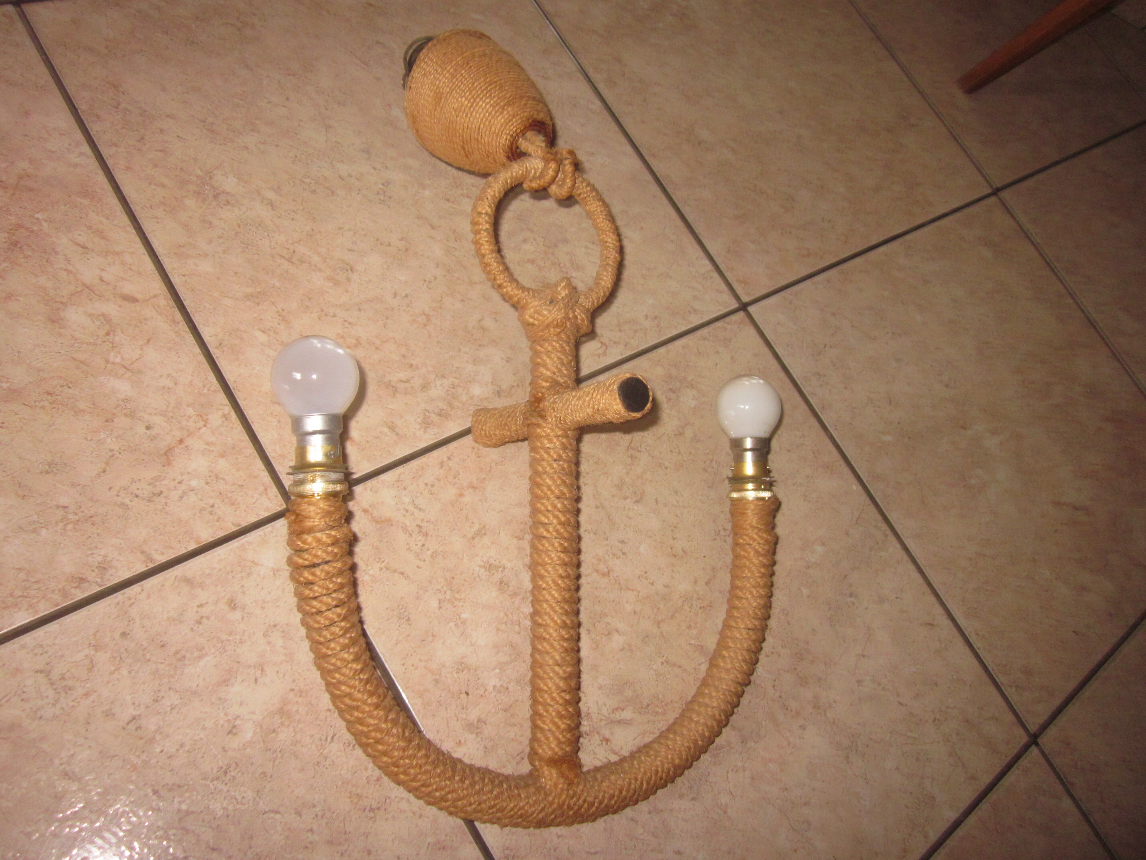 Rope chandelier of the 1950s