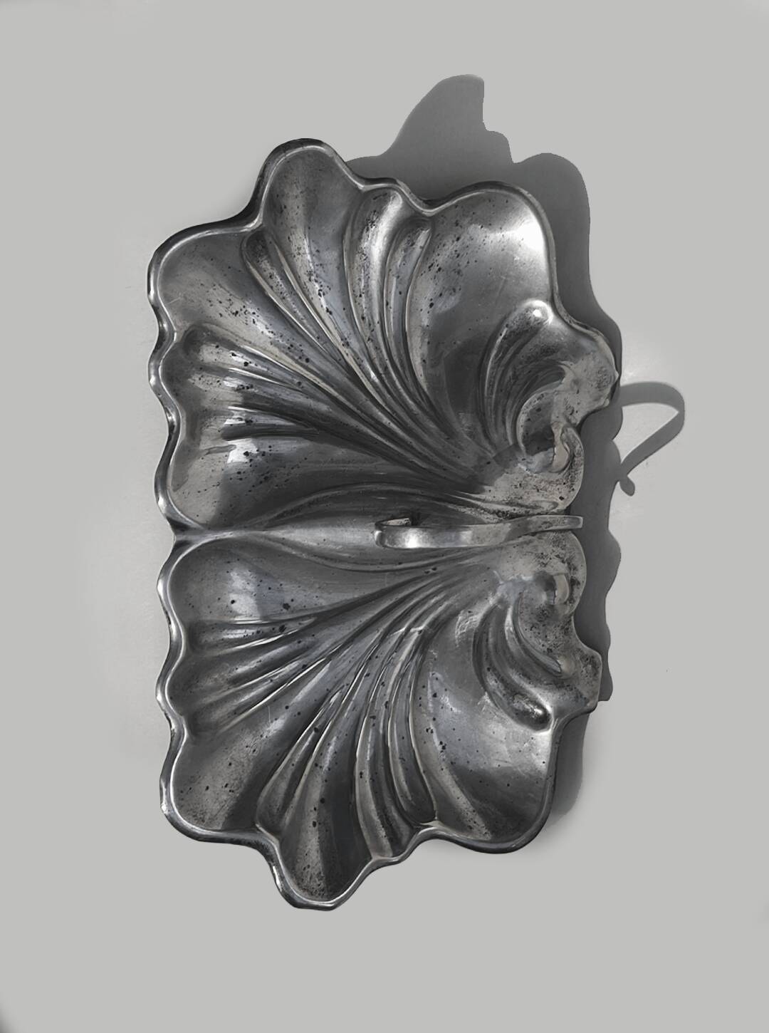 Plateau Double Art Nouveau en métal argenté