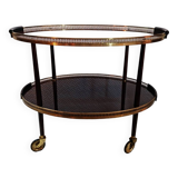 Vintage dessert table on wheels with two oval trays