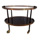 Vintage dessert table on wheels with two oval trays