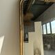Large gilded mirror 19th century rounded corners mercury glass Louis XVI style