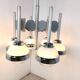 Vintage italian glass globe space age chandelier, 1970s