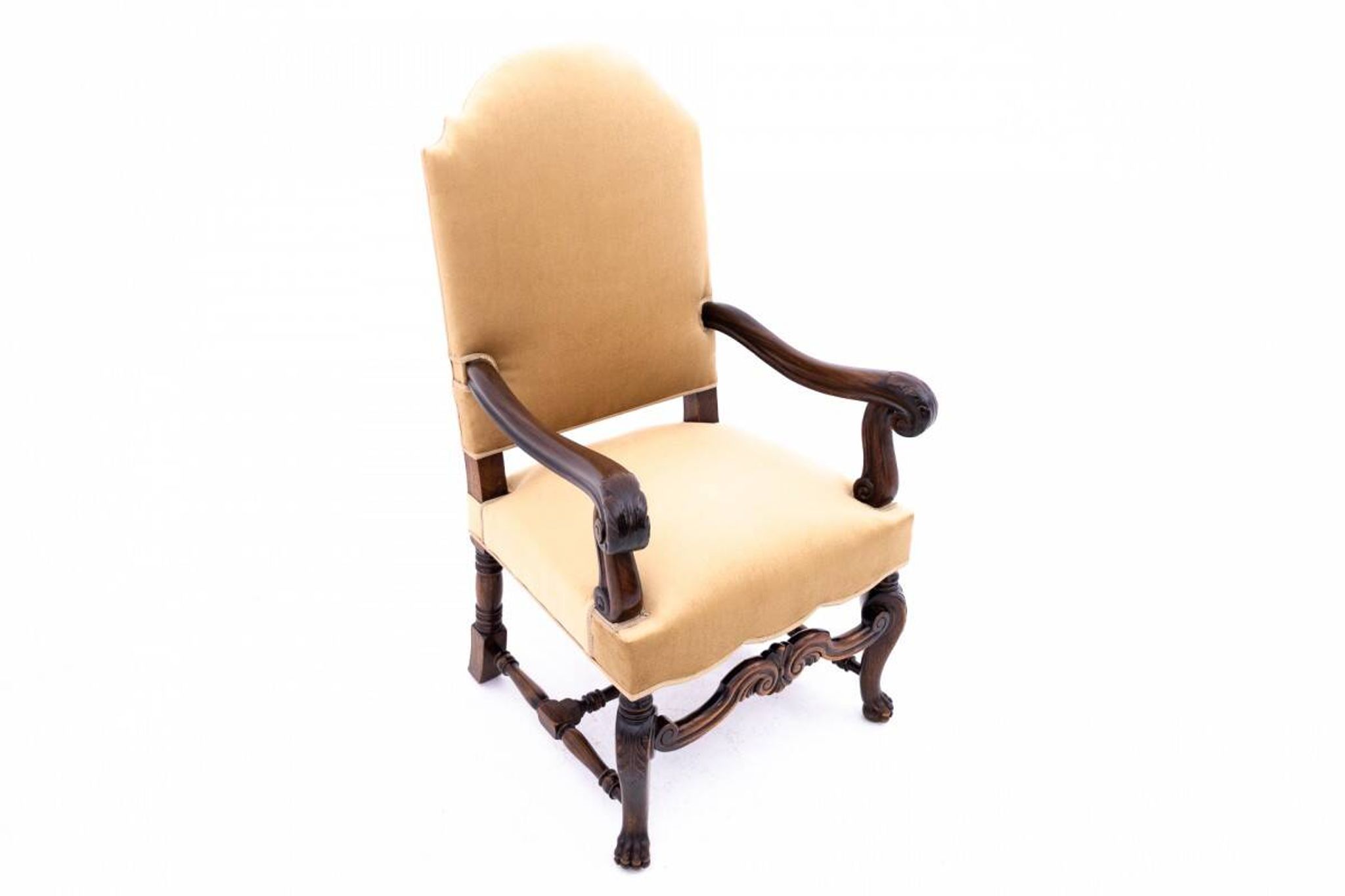 A pair of antique armchairs, Western Europe, around 1900. After renovation