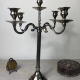 Five-light silver-plated candlestick