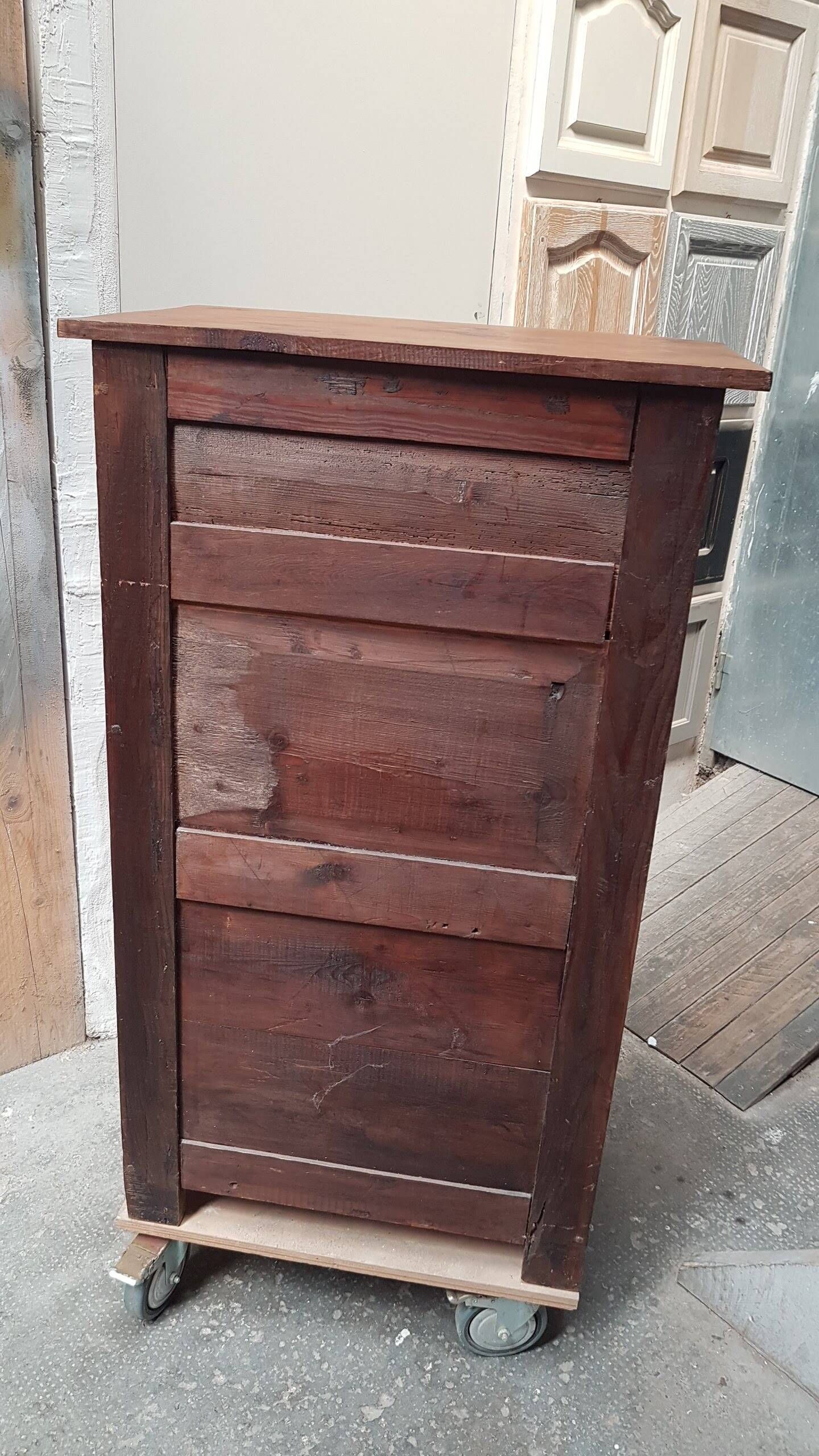 Chiffonnière ancienne H114cm en pitchpin