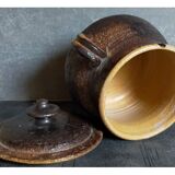 Ceramic covered pot by Jean Marais signed, Vallauris 80s