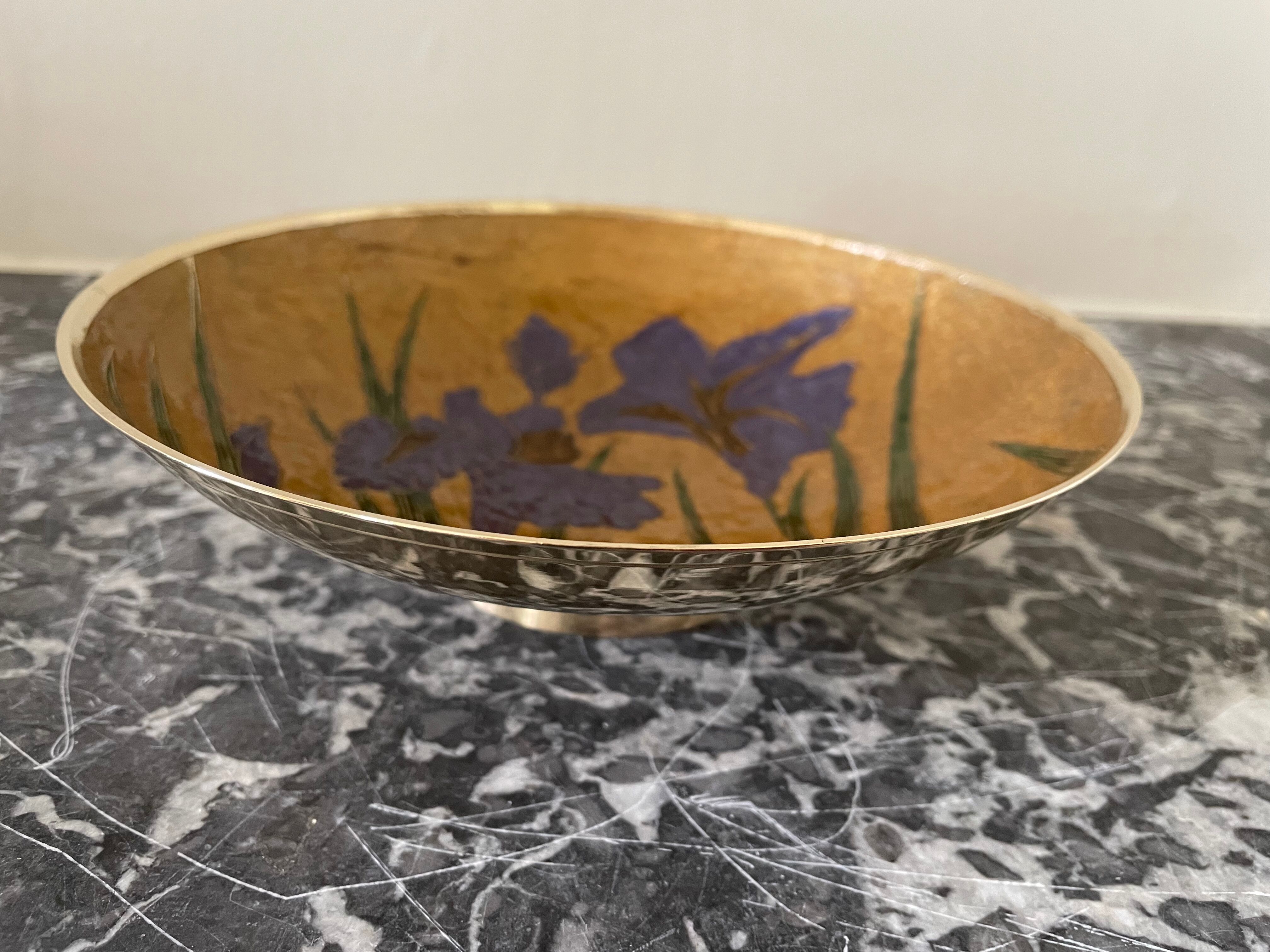 Cloisonné enamel dish 70s