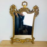 Golden mirror classic style 60s italy resin