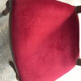 Suite of 6 red velvet chairs Napoleon III