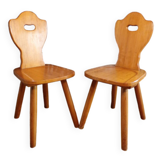 Pair of pine mountain chairs