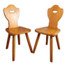 Pair of pine mountain chairs