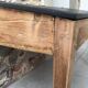 adult-sized desk with black flap & raw natural
