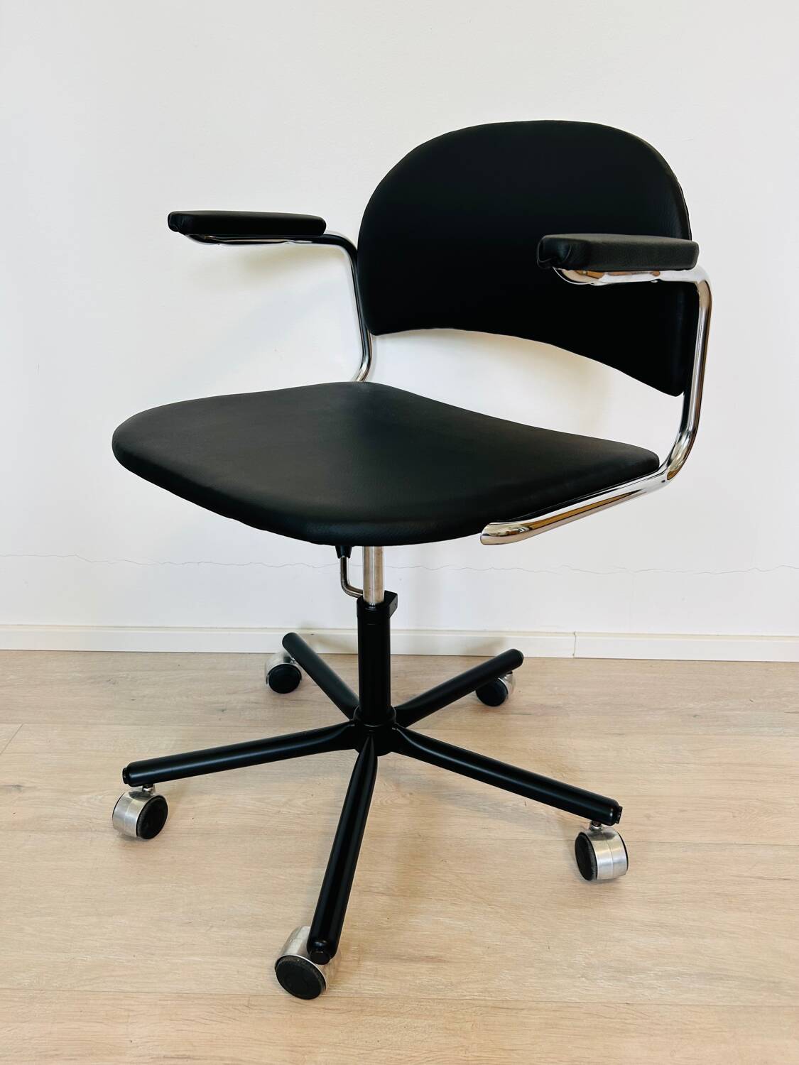 Fully Restored Black Office Chair by Kovona from Czechoslovakia 1970’s