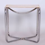 Restored Bauhaus Stool, Mücke Melder, Chrome-Plated Steel, Czechia, 1930s