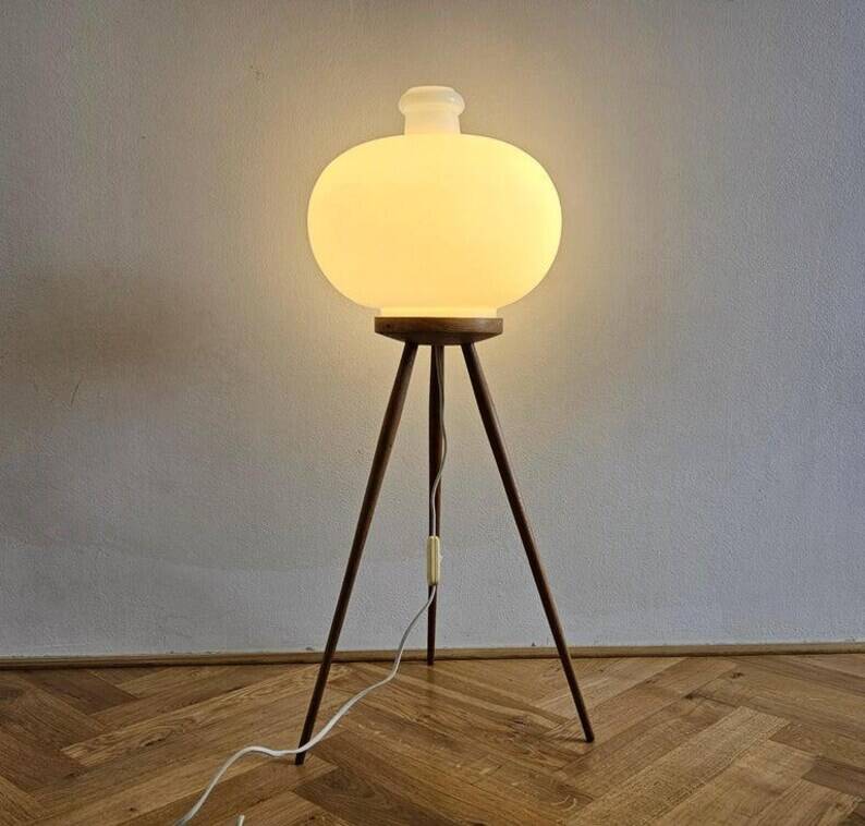 Lampe trépied de sol très rare ULUV des années 1960