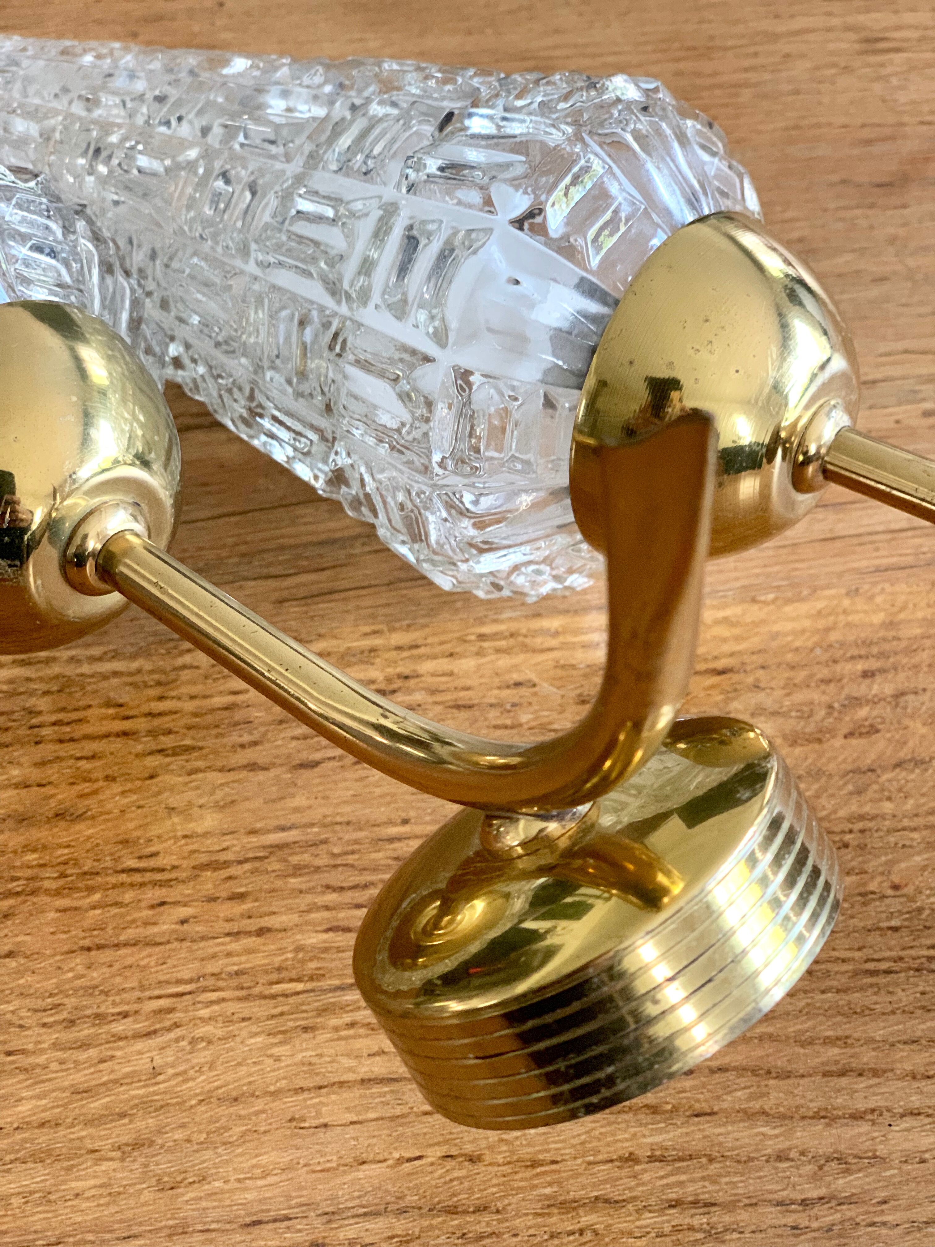 Pair of glass Tulip wall light