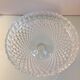 Chiseled glass footed cup / vintage 60s-70s