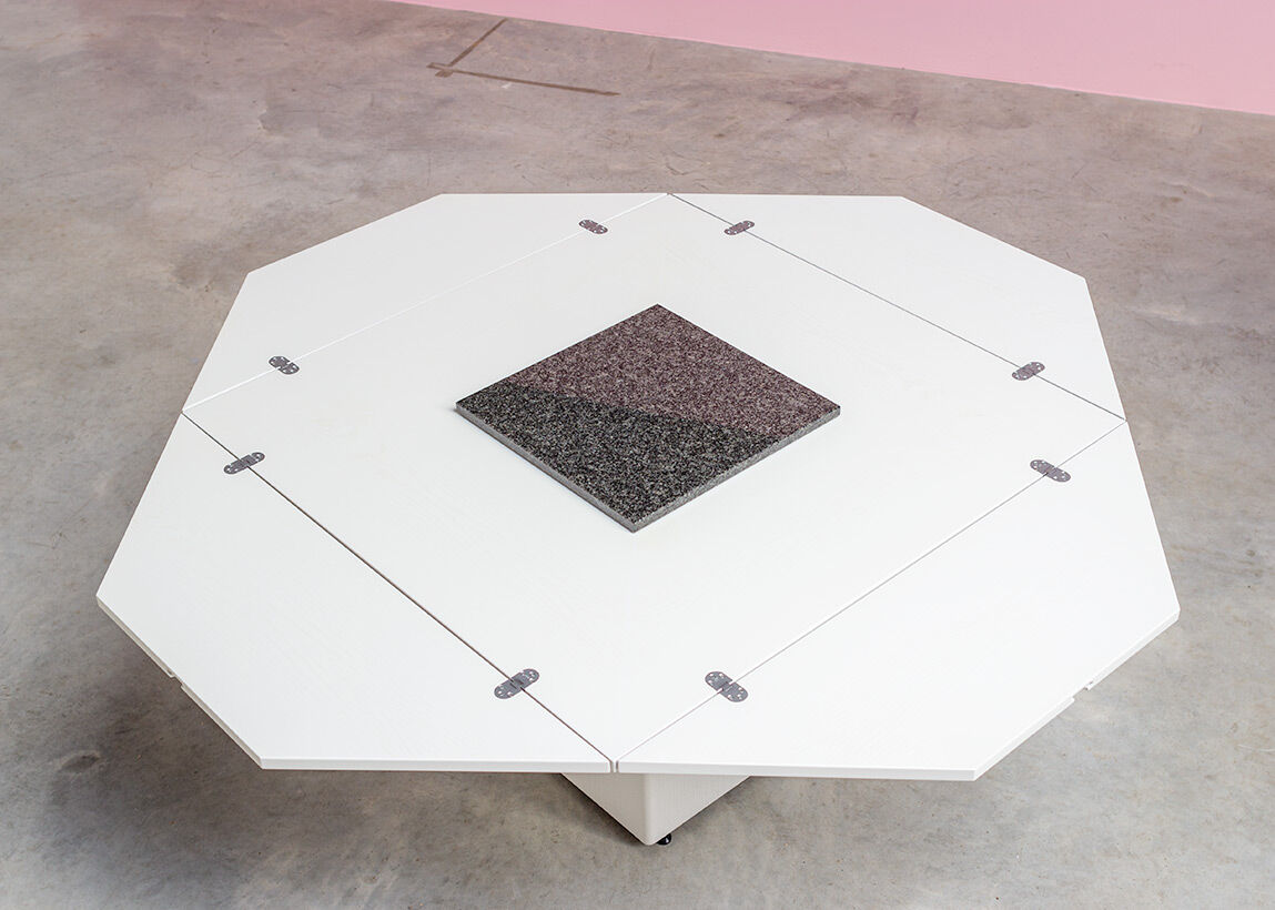 Van den Berghe Pauvers postmodern geometry dining table 1980