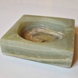Green onyx ashtray catchall, Italian vintage 1960s