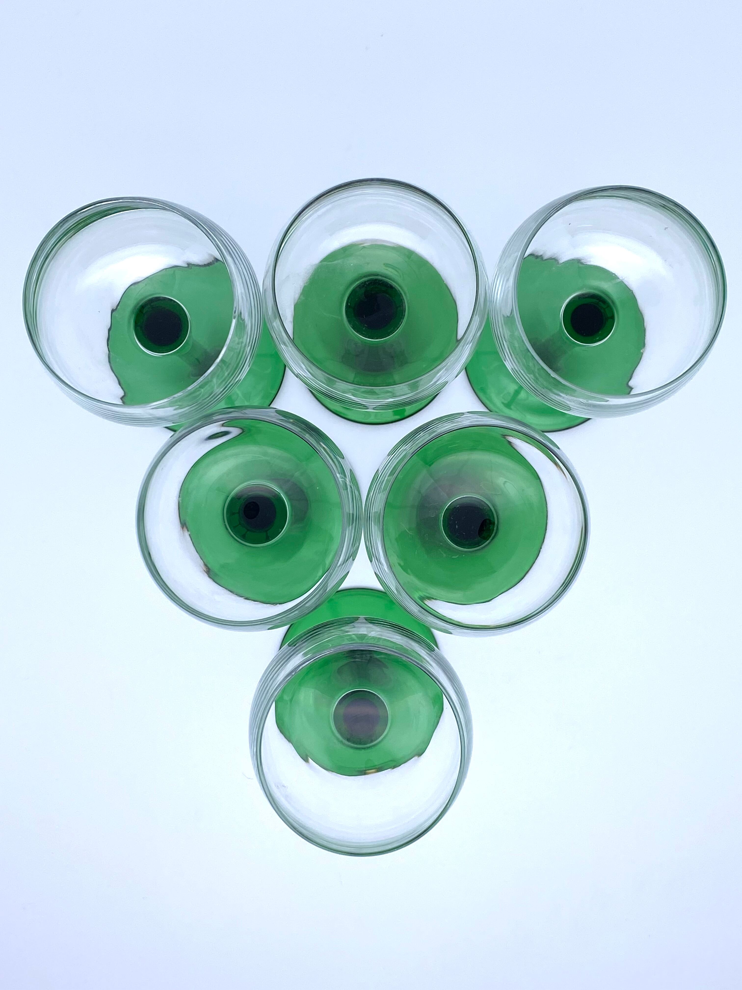 Alsace wine glasses on foot