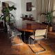Dining table elm burl Roche Bobois Jean Claude Mahey vintage