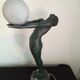 Max Le Verrier Large Art Deco lamp model "Lumina" 64 CM