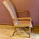 Adult armchair, vintage in rattan and bamboo, Belle Époque style.