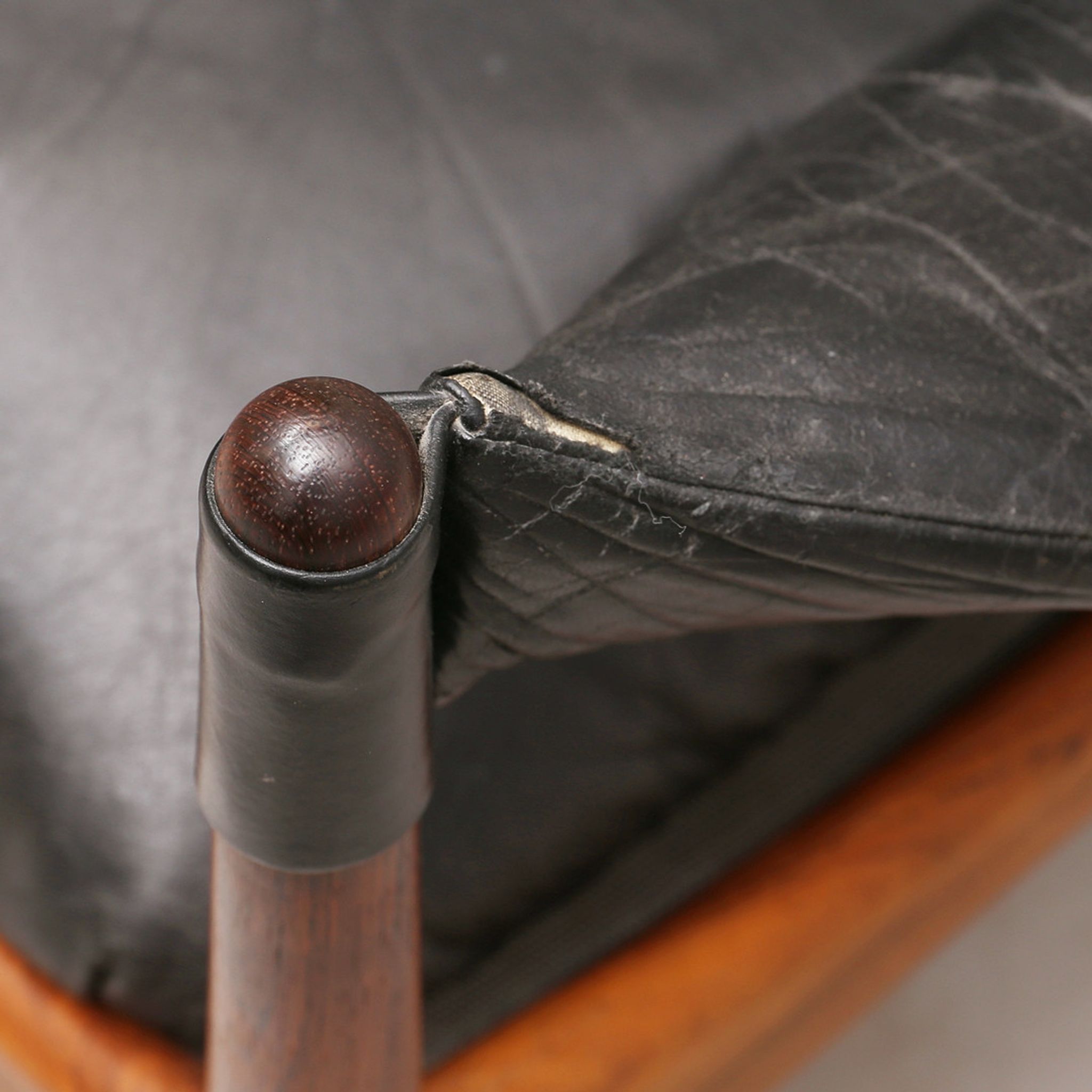 Rosewood and Leather Armchair by Kristian Vedel, Denmark, 1960s