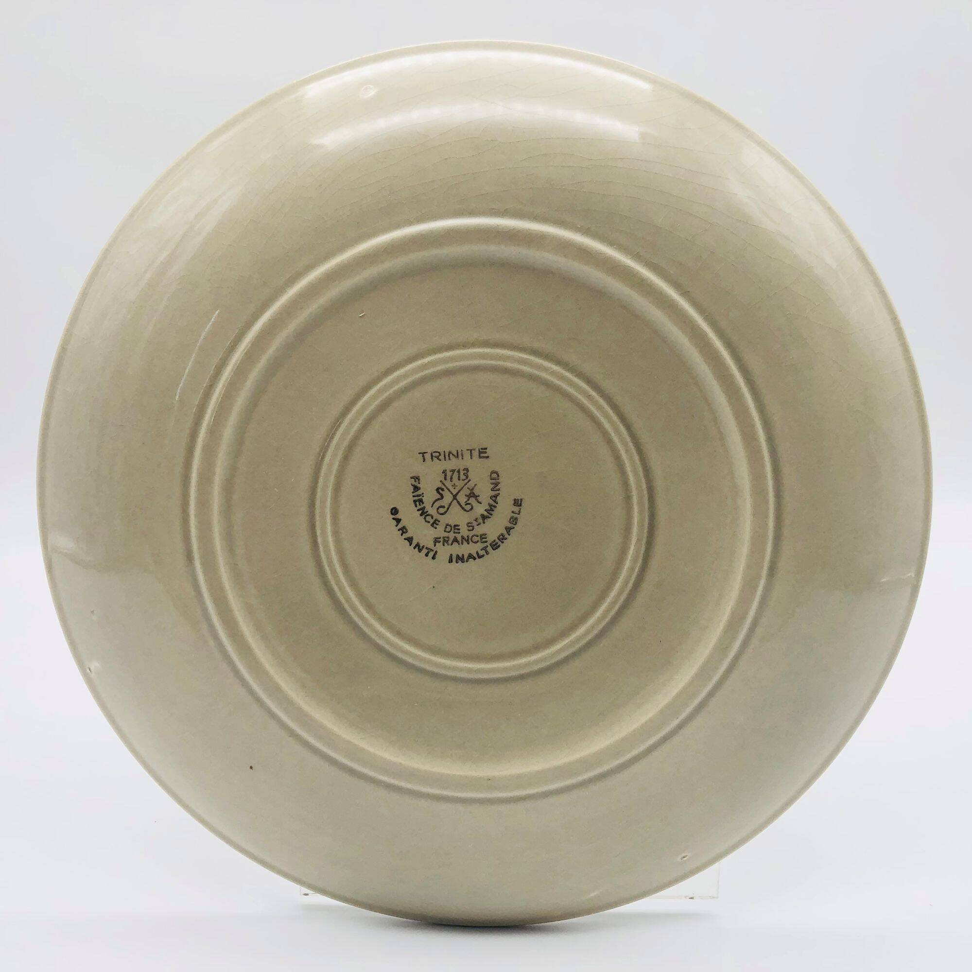 6 antique fish plates, St Amand earthenware