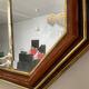 Vintage wooden mirror and beveled mirror