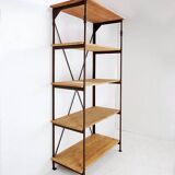 Wooden and metal shelf