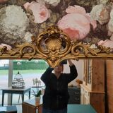 Old golden mirror 95x215cm