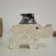 Smoking accessories in marble and onyx, 1970s, lot of 4