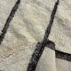 Large Berber M'rirt rug in cream and black wool, Moroccan rug.