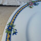6 assiettes plates porcelaine ancienne Art Deco Pierre Guez Marseille