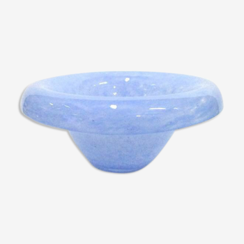 Empty pocket cup blue glass