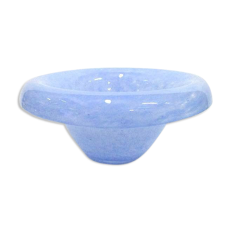 Empty pocket cup blue glass