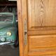 Wardrobe / Solid wood storage unit with one door.