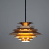Danish vintage pendant lamp Verona by Kurt Wiborg, Jeka, 1980s