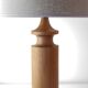 Large mid-century modern Danish teak table lamp