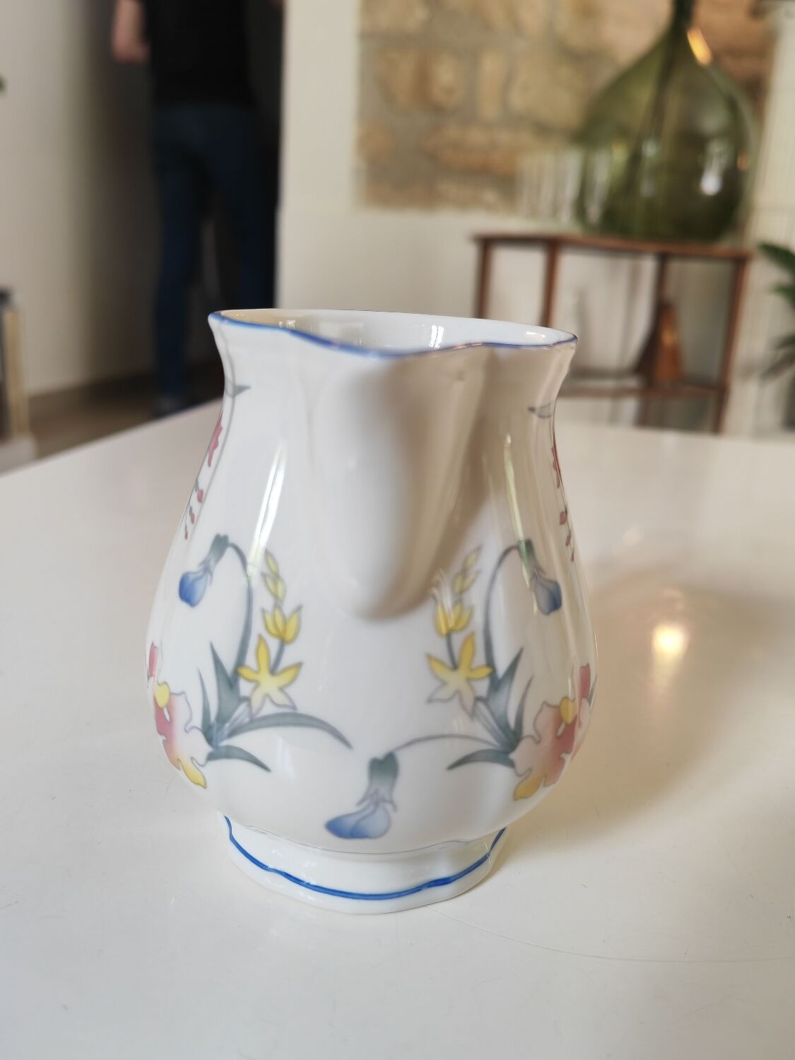 Petit pot à lait Santos Villeroy et Boch rose et doré - Vintage Family